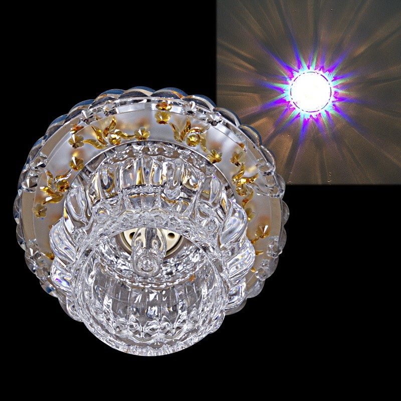 Встраиваемый светильник со светодиодной подсветкой Reluce11004-9.0-001G G9+LED3W TEA(MIX)