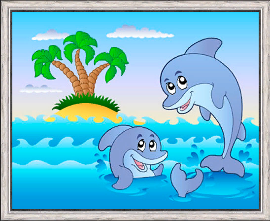 Картина "Дельфинчики"